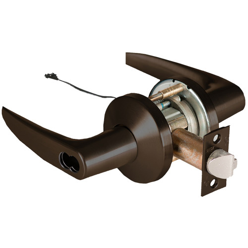 BEST 9KW57DEU16KSTK613 Grade 1 Electric Cylindrical Lock Electronically Unlocked 5 Backset Fail Secure 24VDC 16K Design Oil Rubbed Bronze