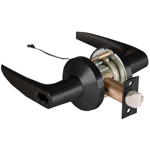 BEST 9KW57DEL16KSTK622 Grade 1 Electric Cylindrical Lock Electronically Locked 5 Backset Fail Safe 24VDC 16K Design Flat Black 9KW57DEL16KSTK622