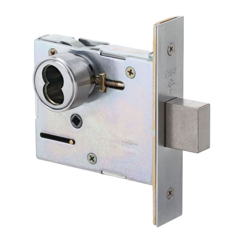 BEST 48H7R626LH 48H Standard Series Mortise Deadlock 7-Pin Housing Accepts all BEST Cores Single Cylinder Classroom Function Left Hand Satin Chrome