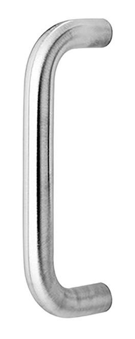 Rockwood 112 US32D Straight Door Pull 1 Diameter Pull 12 Center to Center Satin Stainless Steel Finish