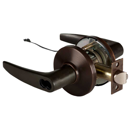 BEST 9KW47DEU16DS3690 Grade 1 Electric Cylindrical Lock Electronically Unlocked 3-3/4 Backset Fail Secure 24VDC 16D Design Dark Bronze 9KW47DEU16DS3690