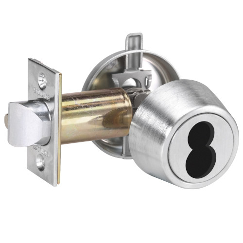 Schlage B250J 626 Grade 2 Single Cylinder Deadlatch Schlage FSIC Less Core 2-3/8 Backset Satin Chrome Finish