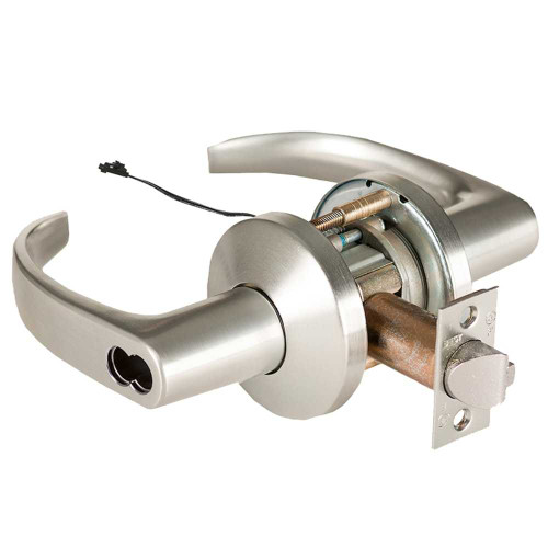 BEST 9KW47DEU14KS3619RQE Grade 1 Electric Cylindrical Lock Electronically Unlocked 3-3/4 Backset Fail Secure 24VDC 14K Design Request to Exit Satin Nickel 9KW47DEU14KS3619RQE