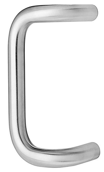 Rockwood BF158 US32D 90 Degree Offset Door Pull 1 Diameter Pull 12 Center to Center Satin Stainless Steel Finish