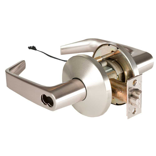 BEST 9KW37DEU15LSTK619 Grade 1 Electric Cylindrical Lock Electronically Unlocked 2-3/4 Backset Fail Secure 24VDC 15L Design Satin Nickel 9KW37DEU15LSTK619