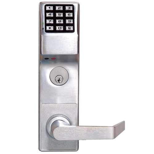 Alarm Lock ETPDLS1G/26DNS8 Pushbutton Exit Trim with Prox Reader 2000 Users 40000 Event Audit Trail Weatherproof Straight Lever for New Sargent 88 Satin Chrome