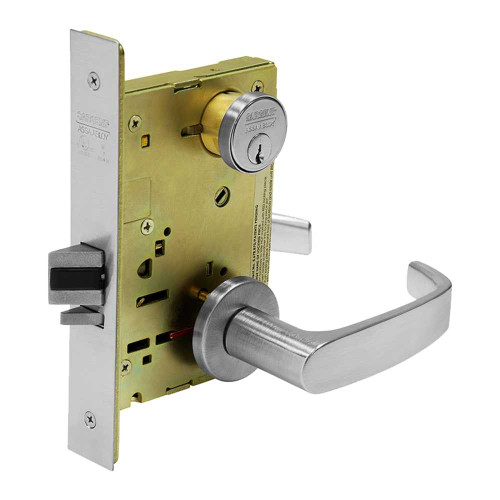 Sargent 8271-24V LNL 26D Fail Secure 24V Electrified Mortise Lock LN Rose L Lever Satin Chrome 8271-24V LNL 26D