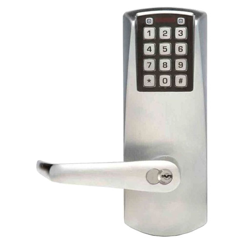 Kaba E-Plex P2067BLL-626-41 PowerPlex Mortise Lock With Deadbolt 6/7-Pin SFIC Prep Less Core Satin Chrome