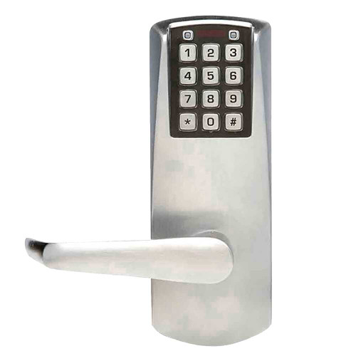 Kaba E-Plex E201ULL-626-41 E-Plex 2000 Exit Trim 100 Access Codes 1000 Audit Events Rim Mortise and SVR Devices No Key Override Satin Chrome E201ULL-626-41