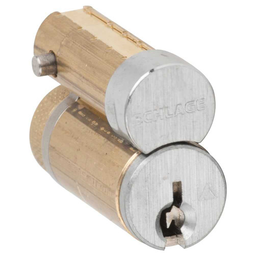 Schlage 23-030 S125 626 FSIC Core 6-pin S125 Keyway 1 Bitted 2 Keys Satin Chrome Finish Non-handed 23-030 S125 626