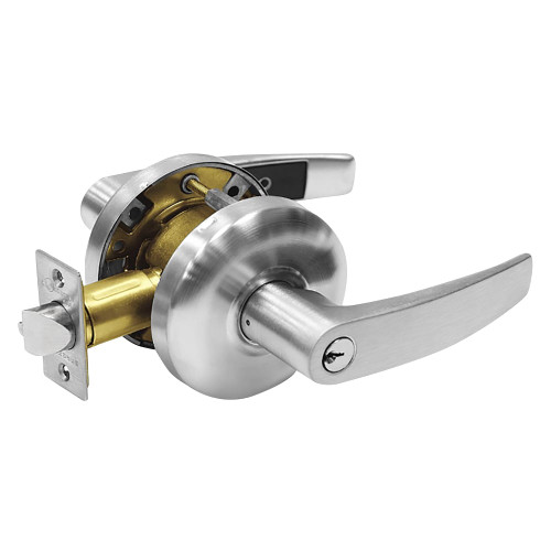 Sargent 28-65G05 KB 26D Grade 2 Entrance/Office Cylindrical Lock B Lever Conventional Cylinder Satin Chrome Finish Non-handed