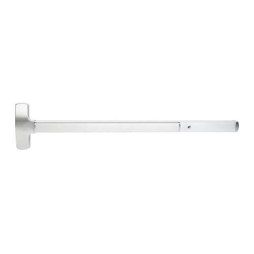 Falcon F-25-M-L-VR-D 4 32 LHR Fire Rated 25 Series Exit Device Mortise with Vandal Resistant Trim Dane Lever Design 4 Ft Device Bright Stainless Steel F-25-M-L-VR-D 4 32 LHR