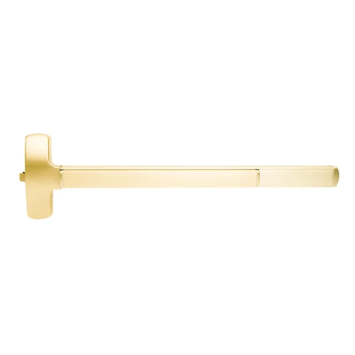 Falcon MELF-25-R-512DT 3 32 Grade 1 Rim Exit Bar Wide Stile Pushpad 36 Fire-Rated Device Dummy Function Escutcheon Pull Motorized Latch Retraction Less Dogging Bright Brass Plated Clear Coated Finish Non-Handed MELF-25-R-512DT 3 32