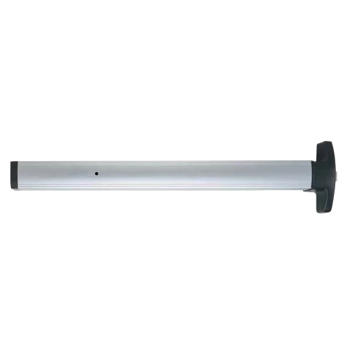First Choice Building Products CD379130-CL First Choice 3790 Rim Exit 30 Inch Device Narrow Stile Application Non-Handed With 1 Round Offset Pull 10 centers Interior Dogging by Key Cylinder Satin Aluminum Clear Anodized CD379130-CL