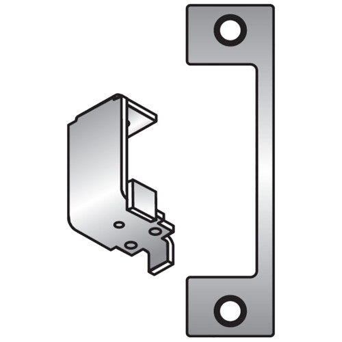 HES HTD 630 Faceplate Only 1006 Series 4-7/8 x 1-1/4 Use with Mortise Locks with 1 Deadbolt Satin Stainless Steel