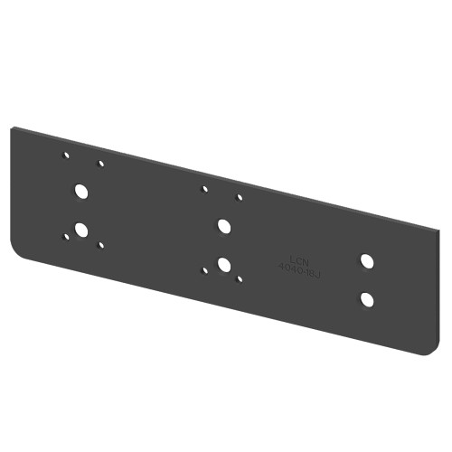 LCN 4040XP-18TJ 693 Drop Plate Centers Top Jamb Mounted Closer Vertically on Head Frame Where Face is Less than 3-1/2 Black Finish