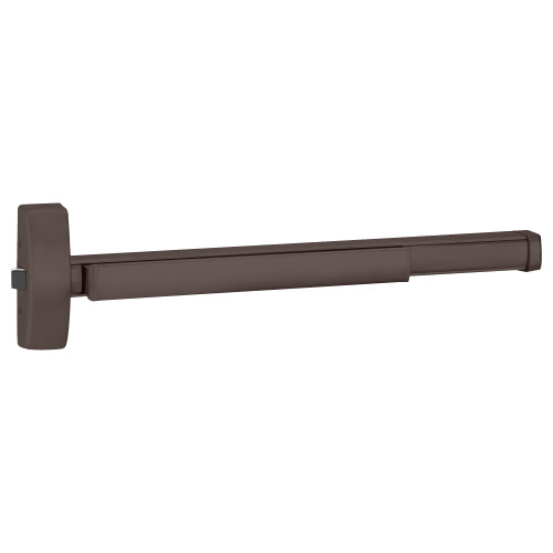 PHI MLR2103 613 48 Grade 1 Rim Exit Device Wide Stile Pushpad 48 Device Storeroom Function Motorized Latch Retraction Dark Oxidized Satin Bronze Oil Rubbed Finish Field Reversible