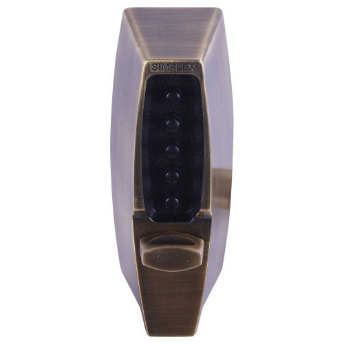 Kaba Simplex 7108-05-41 Combination Deadbolt 2-3/8 Backset Antique Brass 7108-05-41