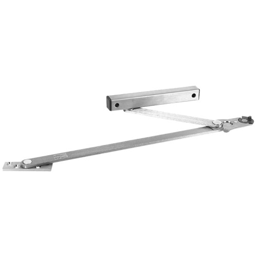 Glynn-Johnson 813S-US32D Heavy Duty Surface Overhead Stop Only Size 3 Satin Stainless Steel Finish Non-Handed