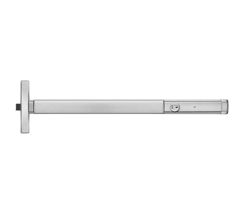 PHI E2803CD 630 36 LHR Grade 1 Concealed Vertical Rod Exit Device Wide Stile Pushpad 36 Device Storeroom Function Cylinder Dogging Electric Lever Trim Satin Stainless Steel Finish Left Hand Reverse E2803CD 630 36 LHR
