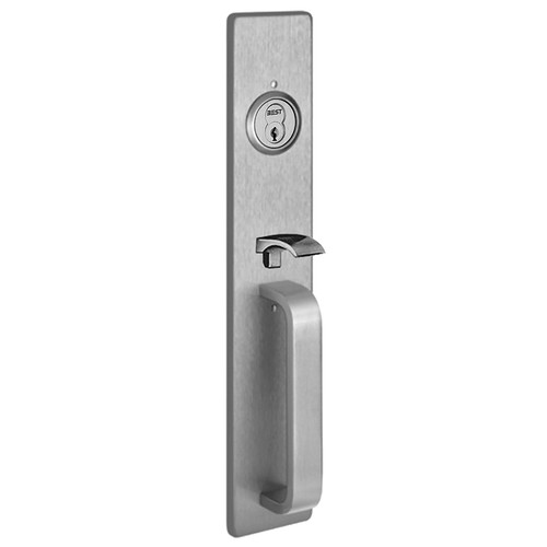 PHI C1705A 630 Apex and Olympian Series Wide Stile Trim Key Controls Thumb Piece A Design Pull for Concealed Vertical Rod Satin Stainless Steel