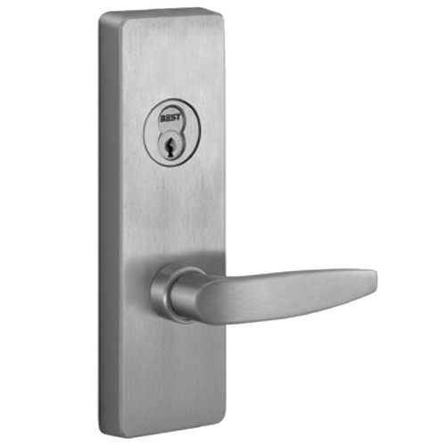 PHI VM4908B 630 LHR Apex and Olympian Series Wide Stile Trim Key Controls Lever B Lever Design Left Hand Reverse Vandal Resistant Requires 1-1/4 In Mortise Type Cylinder Satin Stainless Steel