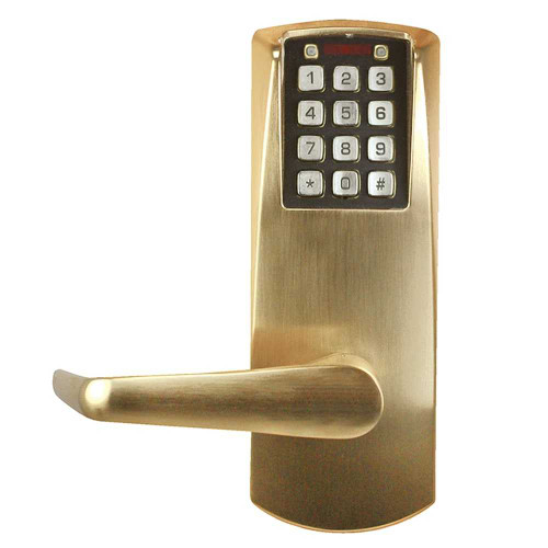 DormaKaba E2031LL-606-41 E-Plex 2000 Cylindrical Lock 100 Access Codes 1000 Audit Events 2-3/4 Backset 1/2 Throw No Key Override Satin Brass E2031LL-606-41