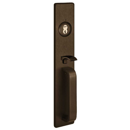 PHI RM1705A 613 Apex and Olympian Series Wide Stile Trim Key Controls Thumb Piece A Design Pull Requires 1-1/4 In Mortise Type Cylinder Retrofit Trim Dark Oxidized Satin Bronze Oil Rubbed RM1705A 613