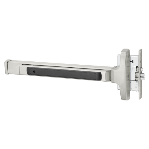 Sargent 1943-8343E LHR 32D Grade 1 Mortise Exit Device Narrow Stile Pushpad 32 Device Classroom Function Flush End Cap Hex Key Dogging Less Lexan Push Pad Touchbar Satin Stainless Steel Finish Left Hand Reverse