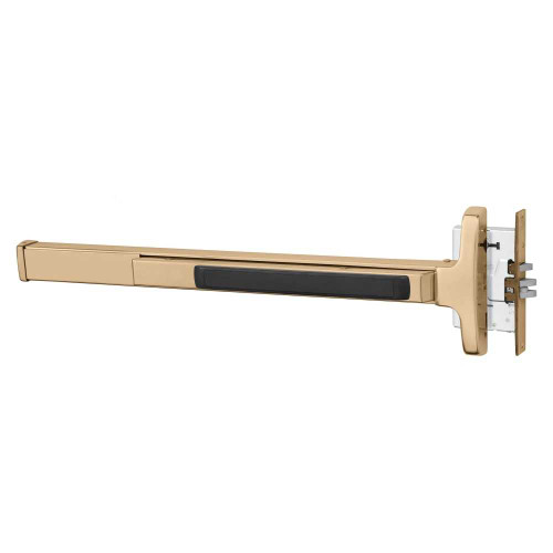 Sargent 56-8310F LHR 9 Grade 1 Mortise Exit Device Narrow Stile Pushpad 36 Device Exit Only Electric Latch Retraction Less Dogging Bright Bronze Clear Coated Finish Left Hand Reverse 56-8310F LHR 9
