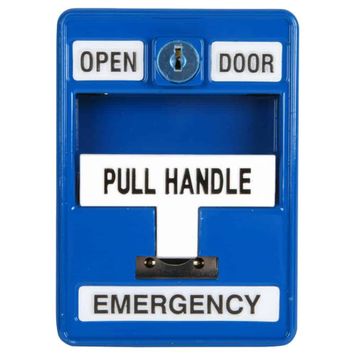 Dortronics 6510/BL-S35xCS 6500 Series Emergency Pull Station Pull Station with 2 SPDT Form C Switches Local Piezo 12/24 VDC Blue Enamel Finish 6510/BL-S35xCS