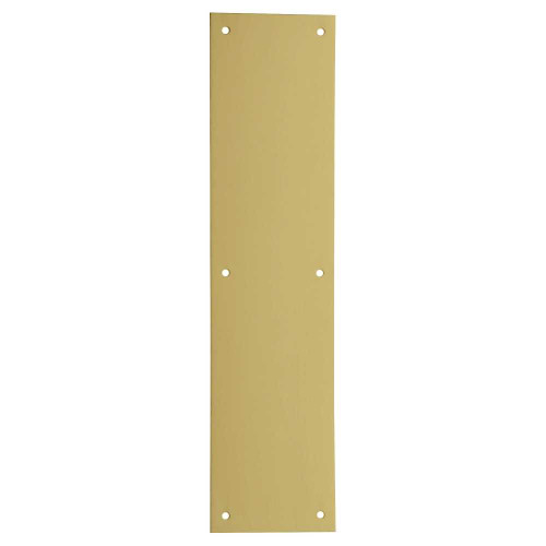 IVES 8200 US4 4X16 Push Plate 4 x 16 Satin Brass 8200 US4 4X16