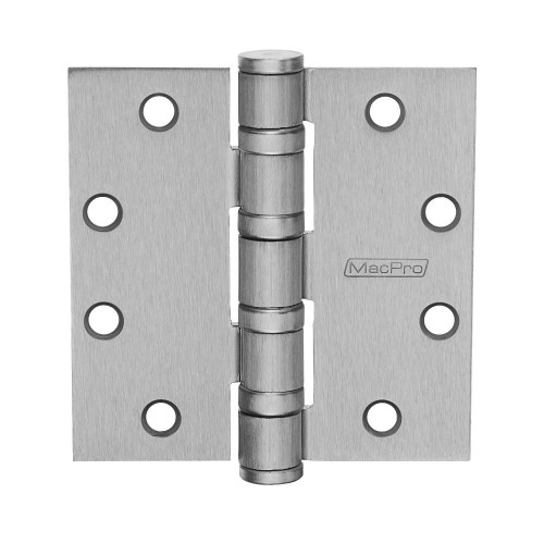 McKinney MPB68 4-1/2X4-1/2 26D MacPro Full Mortise Hinge 5-Knuckle Heavy Weight 4-1/2 by 4-1/2 Square Corner Satin Chrome Finish MPB68 4-1/2X4-1/2 26D
