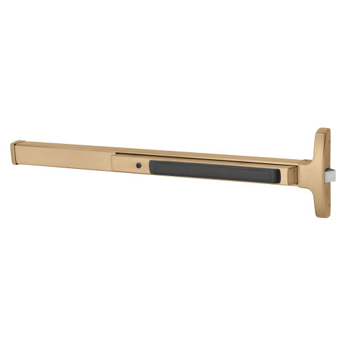 Sargent 8504F 10 Grade 1 Rim Exit Device Narrow Stile Pushpad 36 Device Night Latch Function Hex Key Dogging Satin Bronze Clear Coated Finish Field Reversible 8504F 10