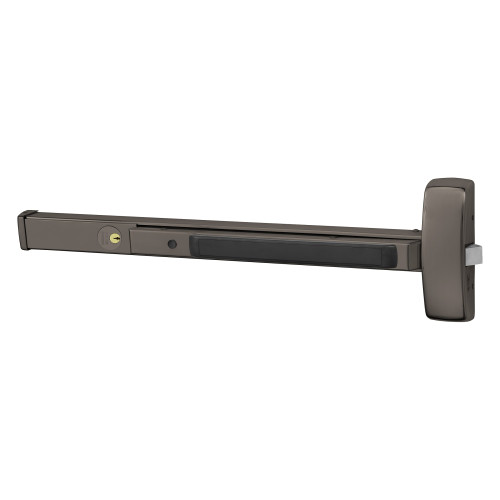 Sargent 16-8873G 10BL Grade 1 Rim Exit Bar Wide Stile Pushpad 48 Device Device to Accept Electrified Trim Function Cylinder Dogging Cylinder Included Oxidized Satin Bronze Relieved Clear Coated Finish Field Reversible