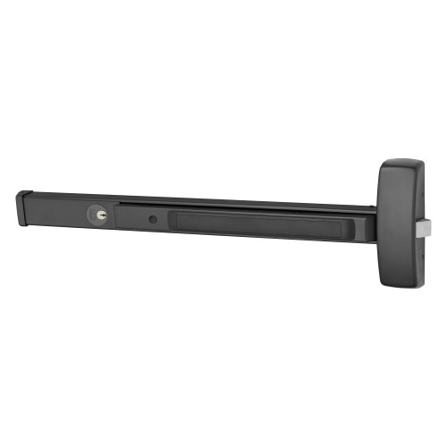 Sargent 16-8810J BSP Grade 1 Rim Exit Bar Wide Stile Pushpad 42 Device Exit Only Cylinder Dogging Cylinder Included Black Suede Powder Coat Finish Field Reversible