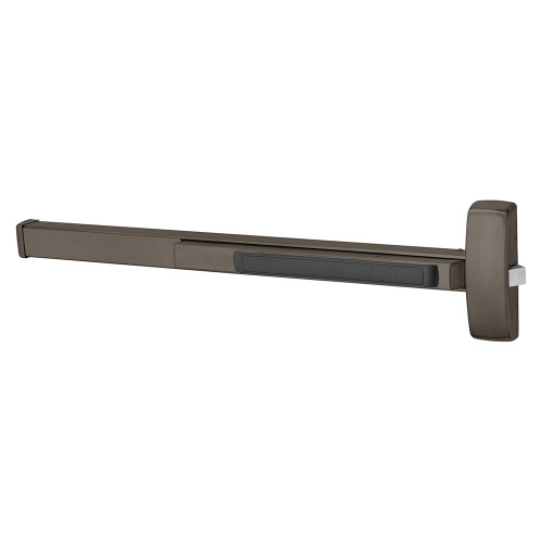 Sargent 12-8810G 10B Grade 1 Rim Exit Bar Wide Stile Pushpad 48 Fire-Rated Device Exit Only Less Dogging Dark Oxidized Satin Bronze Oil Rubbed Finish Field Reversible