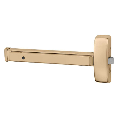 Sargent 19-8876E 9 Grade 1 Rim Exit Bar Wide Stile Pushpad 32 Device Device to Accept Electrified Trim Function Hex Key Dogging Less Lexan Push Pad Touchbar Bright Bronze Clear Coated Finish Field Reversible 19-8876E 9