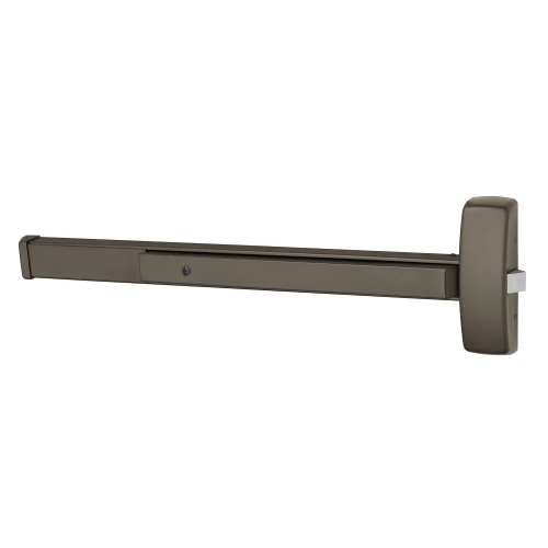 Sargent 1943-8815J 10BE Grade 1 Rim Exit Bar Wide Stile Pushpad 42 Device Passage Function Flush End Cap Hex Key Dogging Less Lexan Push Pad Touchbar Dark Oxidized Bronze Finish Field Reversible 1943-8815J 10BE
