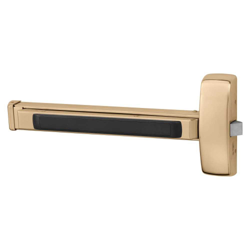 Sargent 12-8843E 9 Grade 1 Rim Exit Bar Wide Stile Pushpad 32 Fire-Rated Device Classroom Function Less Dogging Bright Bronze Clear Coated Finish Field Reversible 12-8843E 9