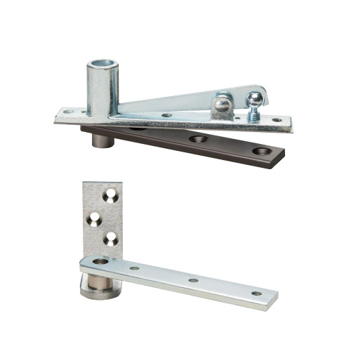 Rixson 127-3/4 626 Center Hung Side Jamb Attached Pivot Includes 320 Top Pivot Satin Chromium Plated