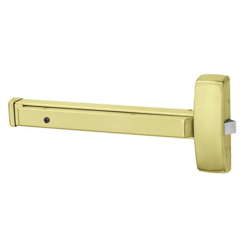 Sargent 194356-8816E RHR 4 Grade 1 Rim Exit Bar Wide Stile Pushpad 32 Device Classroom Security Function Flush End Cap Electric Latch Retraction Less Dogging Less Lexan Push Pad Touchbar Satin Brass Finish Right Hand Reverse 194356-8816E RHR 4