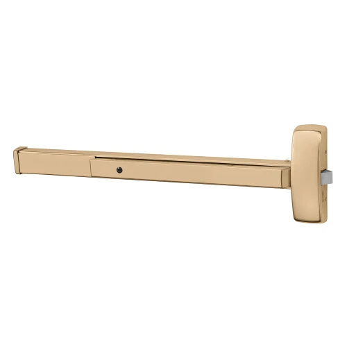 Sargent 194356-8815F 9 Grade 1 Rim Exit Bar Wide Stile Pushpad 36 Device Passage Function Flush End Cap Electric Latch Retraction Less Dogging Less Lexan Push Pad Touchbar Bright Bronze Clear Coated Finish Field Reversible 194356-8815F 9