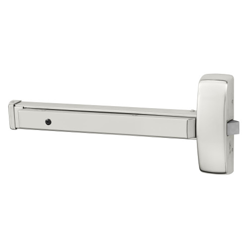 Sargent 194356-8816E RHR 32 Grade 1 Rim Exit Bar Wide Stile Pushpad 32 Device Classroom Security Function Flush End Cap Electric Latch Retraction Less Dogging Less Lexan Push Pad Touchbar Bright Stainless Steel Finish Right Hand Reverse 194356-8816E RHR 32