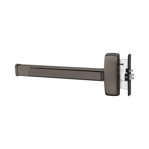 Sargent 1956-8944E RHR 10BL Grade 1 Mortise Exit Bar Wide Stile Pushpad 32 Device Night Latch Function Electric Latch Retraction Less Dogging Less Lexan Push Pad Touchbar Oxidized Satin Bronze Relieved Clear Coated Finish Right Hand Reverse 1956-8944E RHR 10BL
