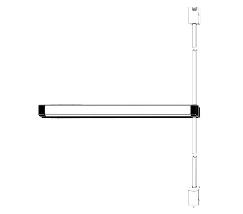 Adams Rite 3111T-36 SVR Exit Device Top Rod Only Fire Rated 36 Aluminum 3111T-36