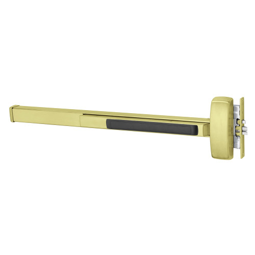 Sargent 12-8966G LHR 4 Grade 1 Mortise Exit Bar Wide Stile Pushpad 48 Fire-Rated Device Classroom Security Function Less Dogging Satin Brass Finish Left Hand Reverse