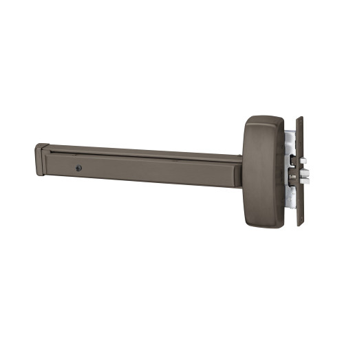 Sargent 1943-8943E LHR 10B Grade 1 Mortise Exit Bar Wide Stile Pushpad 32 Device Classroom Function Flush End Cap Hex Key Dogging Less Lexan Push Pad Touchbar Dark Oxidized Satin Bronze Oil Rubbed Finish Left Hand Reverse 1943-8943E LHR 10B