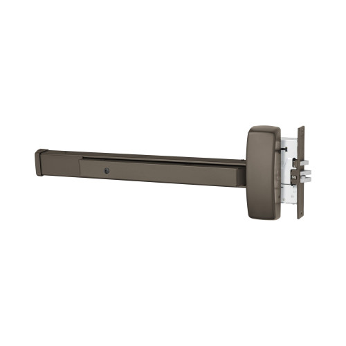 Sargent 1943-8943E RHR 10BE Grade 1 Mortise Exit Bar Wide Stile Pushpad 32 Device Classroom Function Flush End Cap Hex Key Dogging Less Lexan Push Pad Touchbar Dark Oxidized Bronze Finish Right Hand Reverse 1943-8943E RHR 10BE