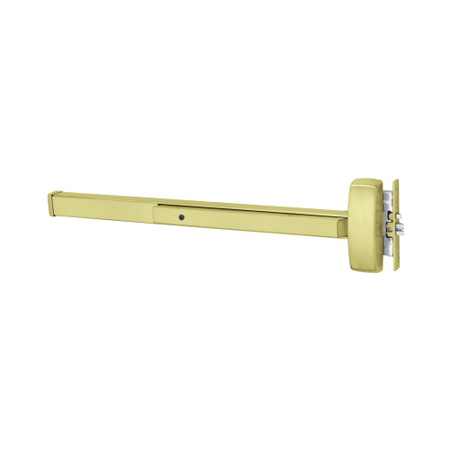 Sargent 1943-8976G LHR 4 Grade 1 Mortise Exit Bar Wide Stile Pushpad 48 Device Device to Accept Electrified Trim Function Flush End Cap Hex Key Dogging Less Lexan Push Pad Touchbar Satin Brass Finish Left Hand Reverse 1943-8976G LHR 4